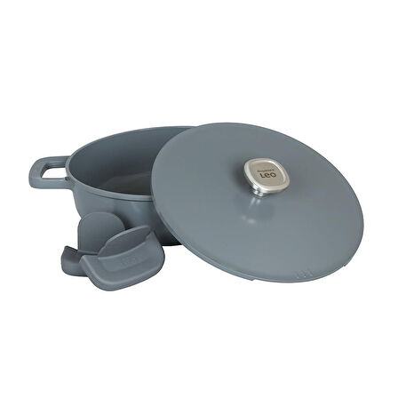 Berghoff Leo Phantom Kapakli Yapişmaz Sote Tavasi 28 Cm Smoked Grey