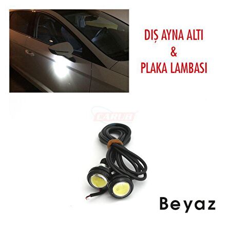 CARUB Lamba Ayna altı 22mm C.O.B Led 12V Tk Beyaz