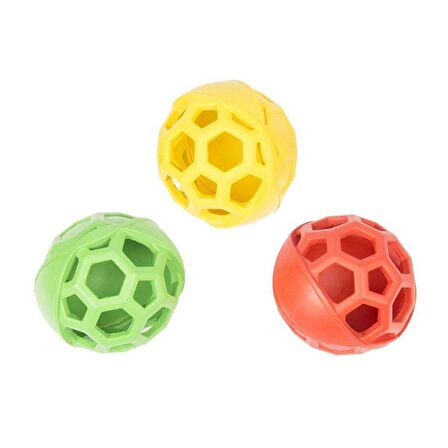 Duvo+ Kauçuk Yarı Delikli Köpek Oyun  Topu 7cm