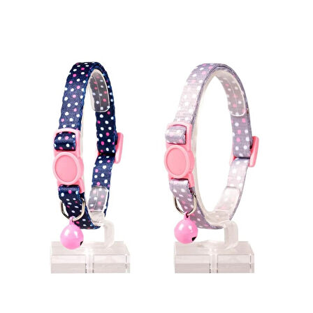 Duvo+ Cat Collar White Dots Kedi Tasması Blue/Beige