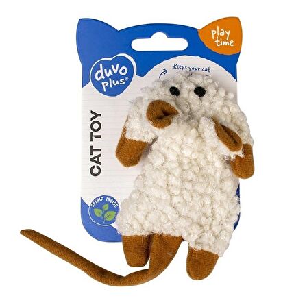 Duvo+ Hışırtılı Peluş Fare Kedi Oyuncağı 18x8x2cm