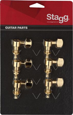 ELEKTRO GİTAR İÇİN BURGU TAKIMI 6X1 YÖNLÜ GOLD STAGG KG673GD