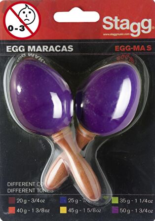 STAGG 2'Lİ MARAKAS MOR RENK EGG−MA S/PP