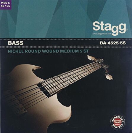 STAGG BAS GİTAR TELİ 5 TELLİ BA−4525−5S