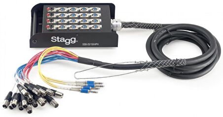 STAGG STAGEBOX 16XLR GİRİŞ 4JACK GİRİŞ 5METRE SSB−05/16X4PH