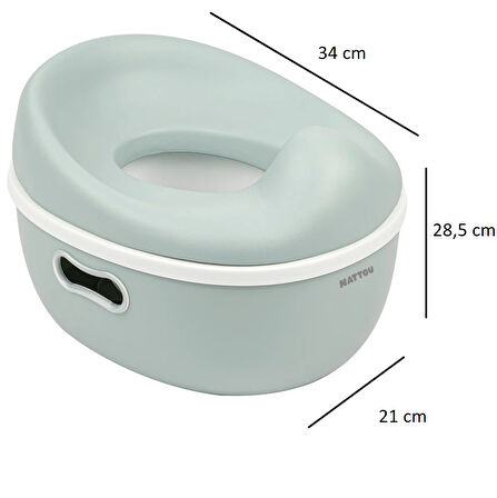 Nattou Potty Care 3 in 1 Lazımlık Oturak Ve Tuvalet Adaptörü - Yeşil