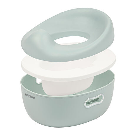 Nattou Potty Care 3 in 1 Lazımlık Oturak Ve Tuvalet Adaptörü - Yeşil