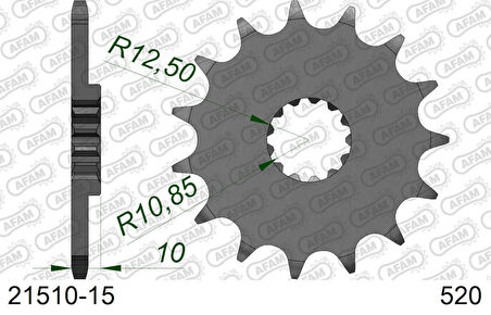 AFAM YAMAHA XTZ660 TENERE / XT600X-R / MT03 (660cc) ÇELİK ÖN DİŞLİ #520 21510-15