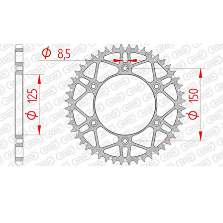 AFAM KTM SX/SX F/EXC/EXC F  SUPERLIGHT OFFROAD SLK ÇELİK DİŞLİ #520 71304SLK-51