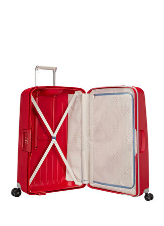 Samsonite Kırmızı Çekçekli Sert Valiz S'CURE-SPINNER 75/28