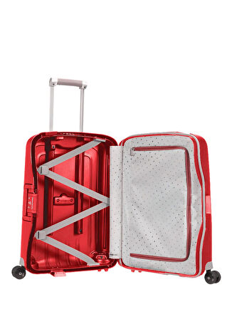 Samsonite Kırmızı Çekçekli Sert Valiz S'CURE-SPINNER 55/20