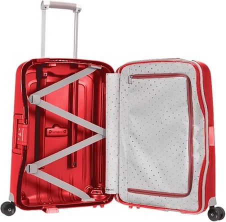 Samsonite S'Cure Polipropilen Kırmızı Büyük Boy Valiz Outlet