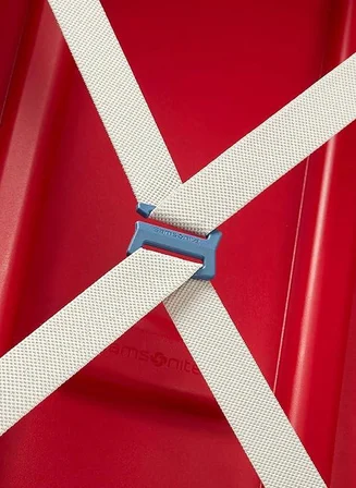 Samsonite S'Cure Polipropilen Kırmızı Büyük Boy Valiz Outlet