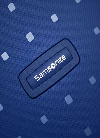 Samsonite Lacivert Çekçekli Sert Valiz S'CURE-SPINNER 55/20