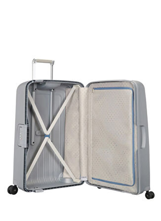 Samsonite Gri Çekçekli Sert Valiz S'CURE-SPINNER 69/25