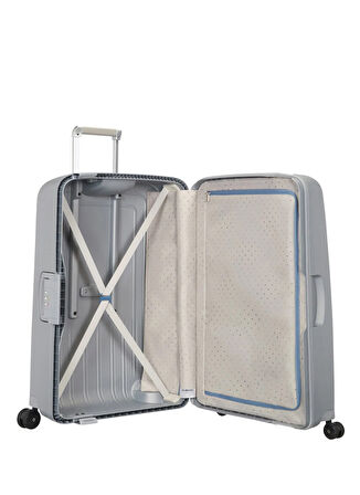 Samsonite Gri Çekçekli Sert Valiz S'CURE-SPINNER 75/28