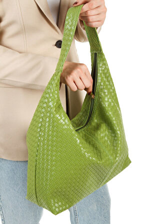 Kadın Salaş Büyük Dream Yağ Yeşili Omuz ve Tote Çanta