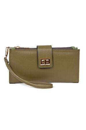 Kadın Venesia Kağıt Bozuk Para Kartlık Bölmeli Kilitli Bilek Askılı Portföy Cüzdan