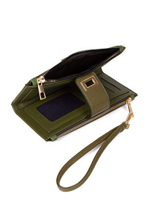 Kadın Venesia Kağıt Bozuk Para Kartlık Bölmeli Kilitli Bilek Askılı Portföy Cüzdan