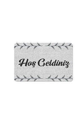 hoş geldiniz yazılır Coco Görünümlü Dekoratif Dış Kapı Önü ve Iç Mekan Paspası