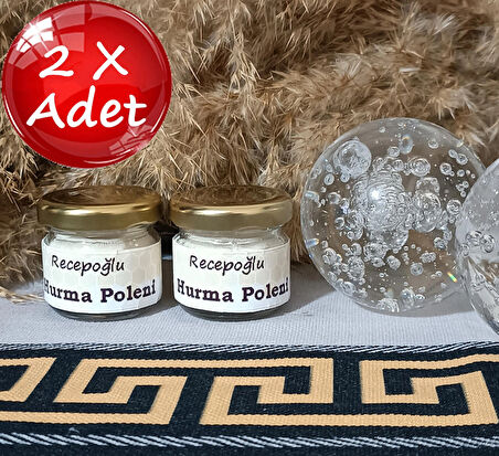 Saf Katkısız Hurma Poleni Cam Kavanoz 20 G x 4 Adet