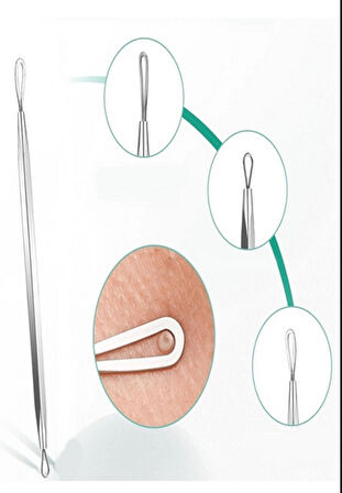 Paslanmaz Çelik Akne-Sivilce-Siyah Nokta Temizleyici Aparat Leke Çıkarıcı Aparat