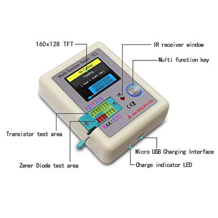 TC1 Çok Fonksiyonlu Transistör Test Cihazı