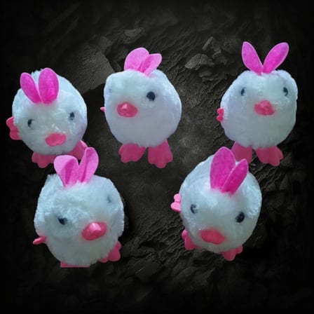 YÜKSEK KALİTE 6 ADET KURMALI TAVŞAN OYUNCAK BEYAZ TAVŞAN HAREKETLİ TAVŞAN TATİL HEDİYESİ 12X8 CM