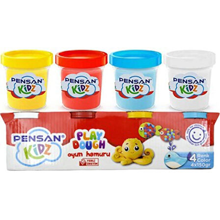 Pensan Kidz Oyun Hamuru 4 Renk 4 x 150 Gr.