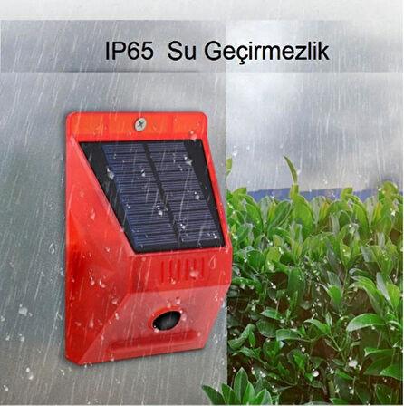 Güneş Enerjili Solar 129 dB Sesli Hareket Ve Işık Sensörlü + Uzaktan Kumanda