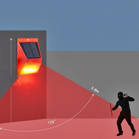 Güneş Enerjili Solar 129 dB Sesli Hareket Ve Işık Sensörlü + Uzaktan Kumanda