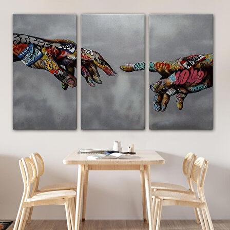 Tanrının Eli Tablo, Hıristiyanlara Hediye, İncil Severler, Banksy Graffiti Sanatı-5415