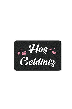 hoş geldiniz yazılır Dekoratif Dış Kapı Önü ve Iç Mekan Paspası yıkanabilir