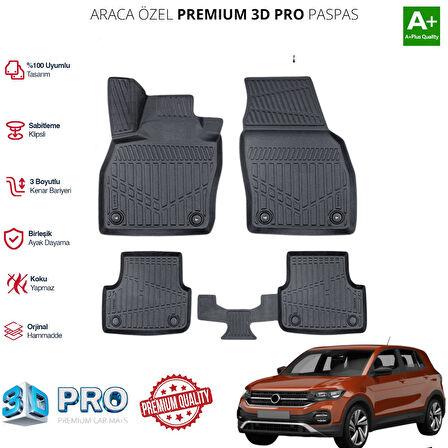 T-CROSS ARACA ÖZEL 3D PASPAS 2019 2020 2021 2022 2023 2024