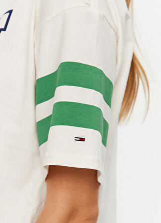 tommy hilfiger düz kadın crop tshirt