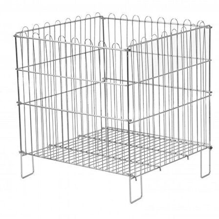 2 Adet Katlanır Havuz Sepet - Krom ve Galvaniz Kaplı Havuz Sepet 60x80 cm