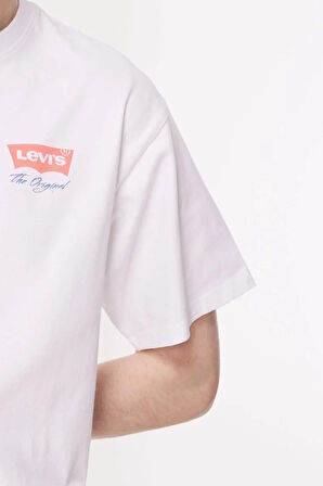 Levis Levis Bisiklet Yaka Baskılı Beyaz Erkek T-Shirt A9440-0000 VINTAGE FIT