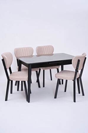 Venüs Elma Otomatik Açılır Masa Sandalye Takımı 80x120