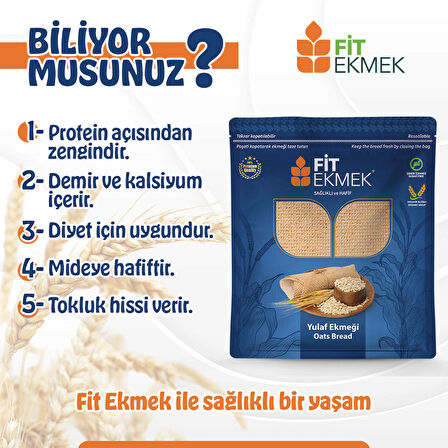 fit Yulafli Lavaş Ekmeği 300gr