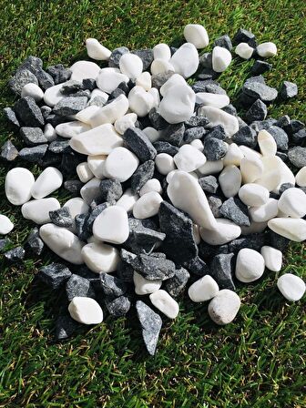 Karışık Renkli Çakıl Taşı 1-2 cm 100 kg Vazo Dibi Taşı Akvaryum Taş