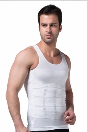 Erkek Toparlayıcı Ve Ince Gösteren Korse Atlet Siyah Ve Beyaz 2 Li Paket