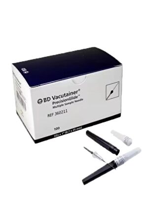 Vacutainer 22g*1.5 (0,7*38mm) Siyah Kan Alma Iğne Ucu 100 Adet (2 Kutu)