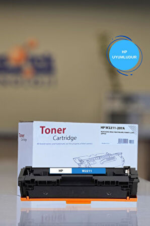 HP W2211-207A M255-M282-M283  MAVİ MUADİL TONER (1,25K) (ÇİPSİZ)