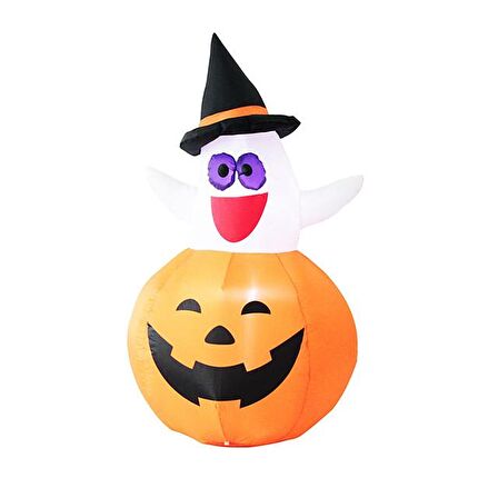 CADILAR BAYRAMI HALLOWEEN ŞİŞME ŞAPKALI CADI DEKOR 120 CM