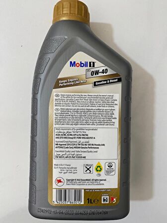 Mobil 1 FS 0W40 Motor Yağı 1 L DT:2023