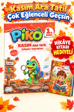 1. Sınıf Maarif Model Kasım Ara Tatili Çalışma Yaprakları Karekod Çözümlü (Hikaye Kitabı Hediyeli)
