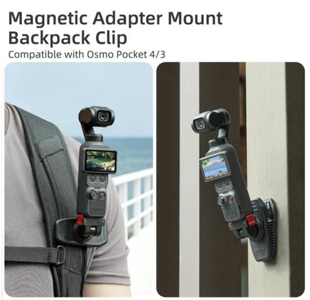 DJI Osmo Pocket 3/4  Manyetik Sırt Çantası Klipsi