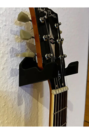 Gitar Duvar Standı 51mm Gitar Duvar Askısı Siyah Renk