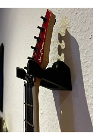 Gitar Duvar Standı 51mm Gitar Duvar Askısı Siyah Renk