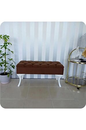 Lüks Yarım Sandıklı Kapitoneli Dekoratif Puf Bench 120cm